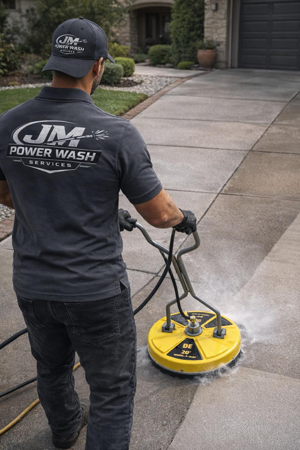 Driveway cleaning process